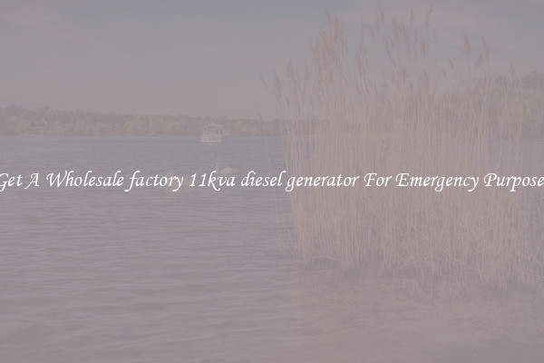 Get A Wholesale factory 11kva diesel generator For Emergency Purposes