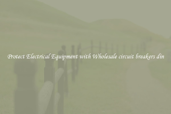 Protect Electrical Equipment with Wholesale circuit breakers din
