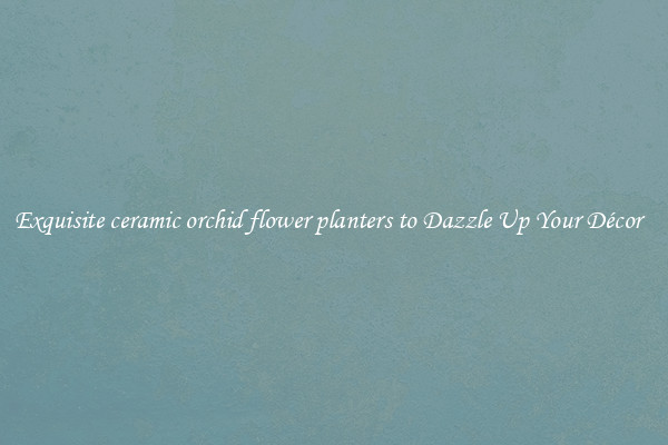 Exquisite ceramic orchid flower planters to Dazzle Up Your Décor  