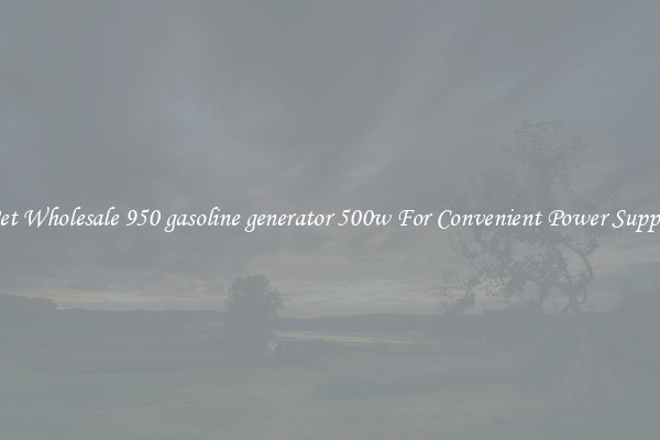 Get Wholesale 950 gasoline generator 500w For Convenient Power Supply
