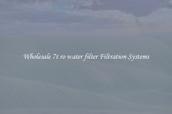 Wholesale 7t ro water filter Filtration Systems