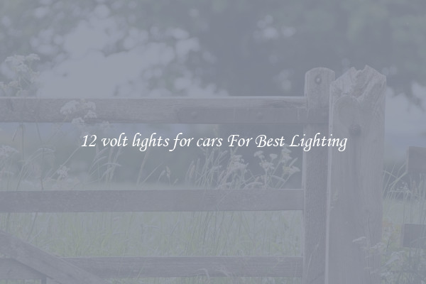 12 volt lights for cars For Best Lighting
