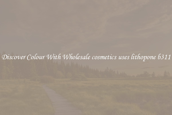 Discover Colour With Wholesale cosmetics uses lithopone b311